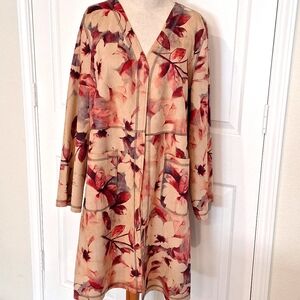 Solitaire Anthropologie Stunning Faux Velvet Fall Leaves Jacket